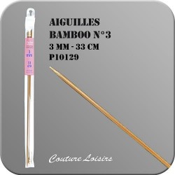 Aiguilles Bamboo 33cm 3mm