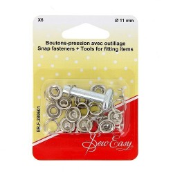 Boutons pression argent...