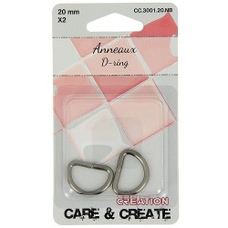 Anneaux demi cercle 20mm- x2