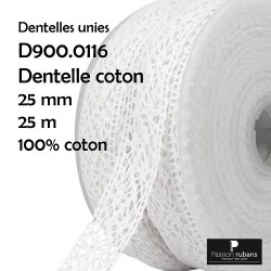 Dentelle coton 25mm
