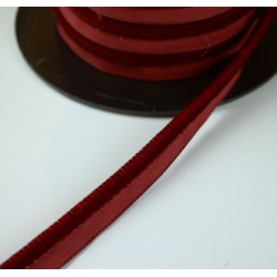 Passepoil velours 20mm - Rouge