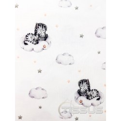 Tissu jersey coton bébé zèbre