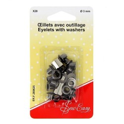 20 oeillets couleur noir...
